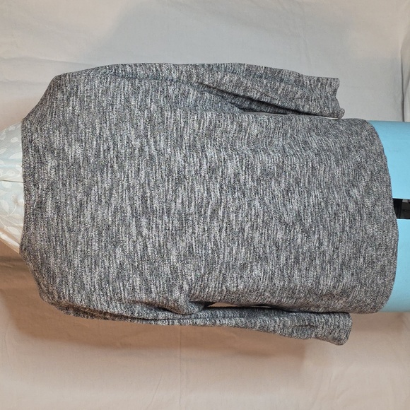 LOFT Heather Gray Knit Cardigan 3/4 Sleves - Picture 3 of 4